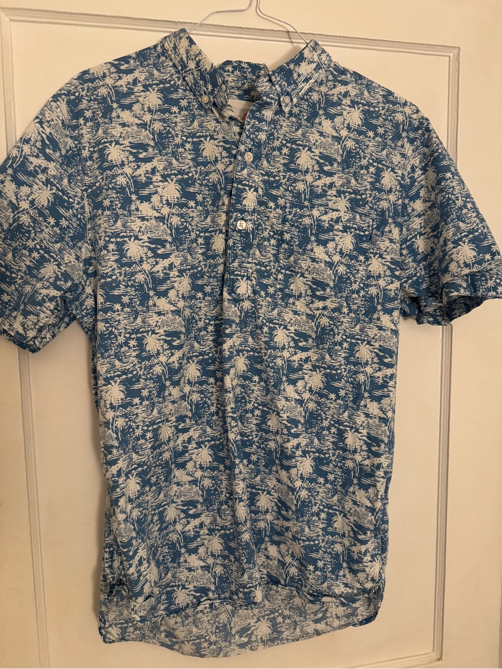 Chubbies Brand White Tropical Print Short-Sleeve Shirt